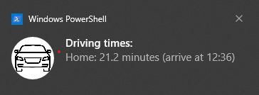 An example notification